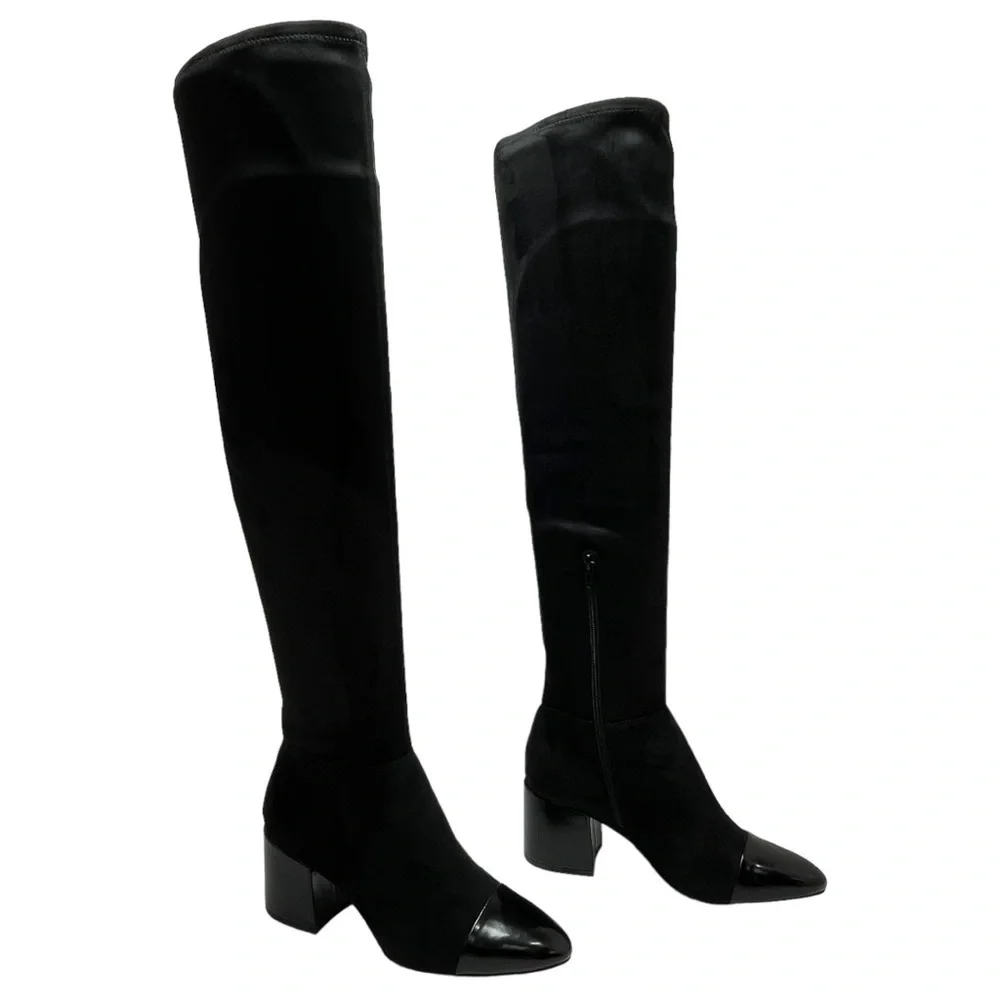 International Concepts Alvita OTK Faux Leather Suede Womens Boots Size 5.5M